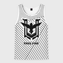 Мужская майка без рукавов Символ Free Fire на светлом фоне с полосами