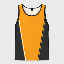 Мужская майка без рукавов Mens Style Чёрное с оранжевым - вариант без надпис