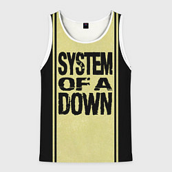 Майка-безрукавка мужская System of a Down: 5 Album Bundle, цвет: 3D-белый