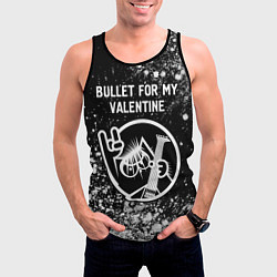 Майка-безрукавка мужская Bullet For My Valentine - КОТ - Арт, цвет: 3D-черный — фото 2