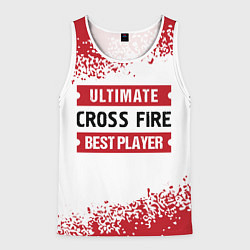 Мужская майка без рукавов Cross Fire: красные таблички Best Player и Ultimat