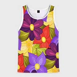 Мужская майка без рукавов MULTICOLORED PANSIES