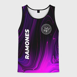 Майка-безрукавка мужская Ramones Violet Plasma, цвет: 3D-черный
