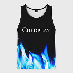 Майка-безрукавка мужская Coldplay Blue Fire, цвет: 3D-черный