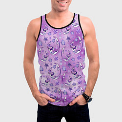 Майка-безрукавка мужская Танцующие русалки на фиолетовом, цвет: 3D-черный — фото 2