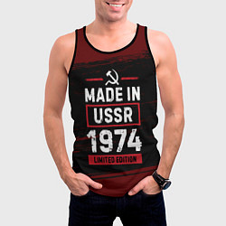 Майка-безрукавка мужская Made in USSR 1974 - limited edition, цвет: 3D-черный — фото 2
