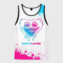 Майка-безрукавка мужская Poppy Playtime neon gradient style, цвет: 3D-черный