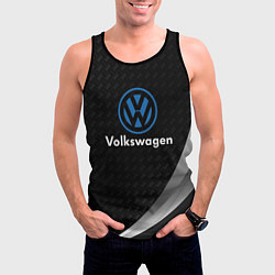 Майка-безрукавка мужская Volkswagen абстракция, цвет: 3D-черный — фото 2