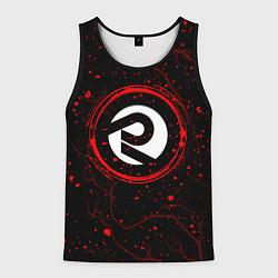 Мужская майка без рукавов Символ ARC Raiders и краска вокруг на темном фоне