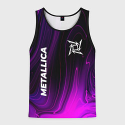 Майка-безрукавка мужская Metallica violet plasma, цвет: 3D-черный