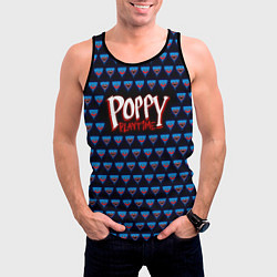 Майка-безрукавка мужская Poppy Playtime - Huggy Wuggy Pattern, цвет: 3D-черный — фото 2
