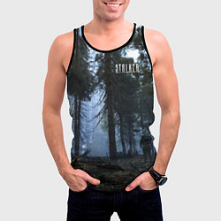 Майка-безрукавка мужская STALKER Лес и РЛС Дуга, цвет: 3D-черный — фото 2