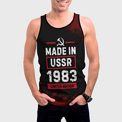 Майка-безрукавка мужская Made in USSR 1983 - limited edition, цвет: 3D-черный — фото 2