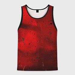 Майка-безрукавка мужская Абстрактный красный дым и брызги тёмной краски, цвет: 3D-черный