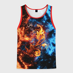 Мужская майка без рукавов Огонь и вода - Огненный цветок