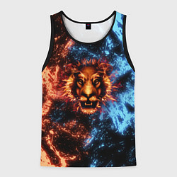 Мужская майка без рукавов Огонь и вода - лев