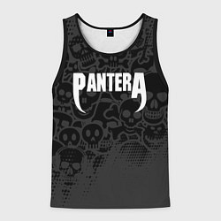 Майка-безрукавка мужская Pantera метал - черепа, цвет: 3D-черный