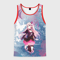 Мужская майка без рукавов Девушка аниме с бабочками