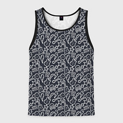 Майка-безрукавка мужская Звезда рока, цвет: 3D-черный