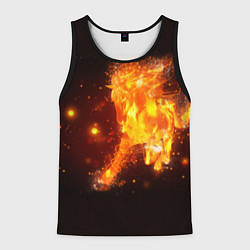 Мужская майка без рукавов Огненная лошадь мчит галопом