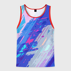 Майка-безрукавка мужская Машина в градиенте, цвет: 3D-красный