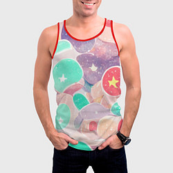 Майка-безрукавка мужская Яркие сказочные узоры, цвет: 3D-красный — фото 2