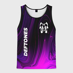 Майка-безрукавка мужская Deftones violet plasma, цвет: 3D-черный