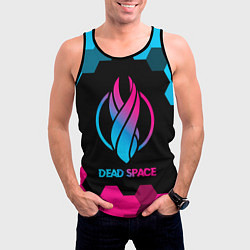 Майка-безрукавка мужская Dead Space - neon gradient, цвет: 3D-черный — фото 2