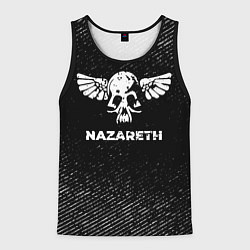 Майка-безрукавка мужская Nazareth с потертостями на темном фоне, цвет: 3D-черный