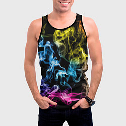 Майка-безрукавка мужская Эйфория в дыму, цвет: 3D-черный — фото 2