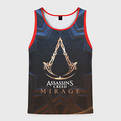 Майка-безрукавка мужская Assassins creed mirage logo, цвет: 3D-красный