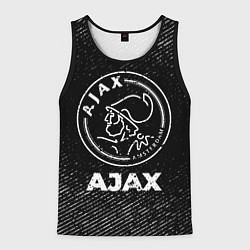 Майка-безрукавка мужская Ajax с потертостями на темном фоне, цвет: 3D-черный