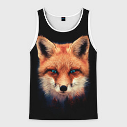 Майка-безрукавка мужская Хитрый лис, цвет: 3D-белый