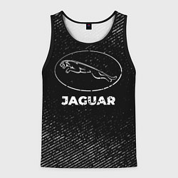Майка-безрукавка мужская Jaguar с потертостями на темном фоне, цвет: 3D-черный