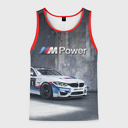 Майка-безрукавка мужская BMW M4 GT4 - racing team - motorsport, цвет: 3D-красный