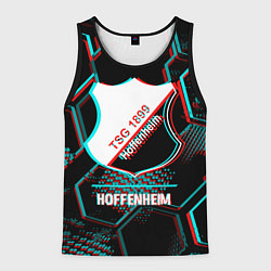 Майка-безрукавка мужская Hoffenheim FC в стиле glitch на темном фоне, цвет: 3D-черный