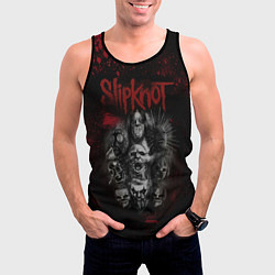 Майка-безрукавка мужская Slipknot dark red, цвет: 3D-черный — фото 2