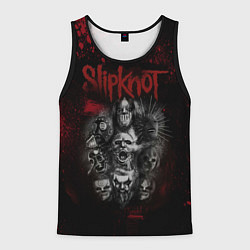 Майка-безрукавка мужская Slipknot dark red, цвет: 3D-черный