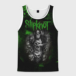 Мужская майка без рукавов Slipknot green