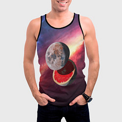 Майка-безрукавка мужская Луна-Грейпфрут, цвет: 3D-черный — фото 2