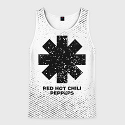 Майка-безрукавка мужская Red Hot Chili Peppers с потертостями на светлом фо, цвет: 3D-белый