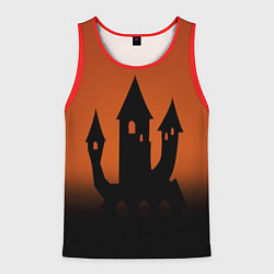 Майка-безрукавка мужская Halloween - замок ведьм, цвет: 3D-красный