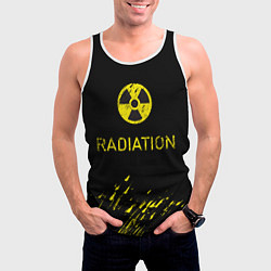 Майка-безрукавка мужская Radiation - радиационная опасность, цвет: 3D-белый — фото 2