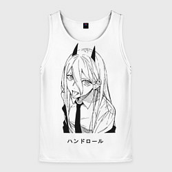 Мужская майка без рукавов Пауэр с язычком - Человек бензопила