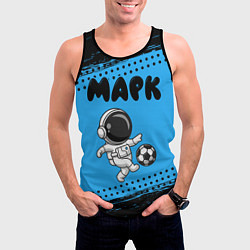 Майка-безрукавка мужская Марк космонавт футболист, цвет: 3D-черный — фото 2