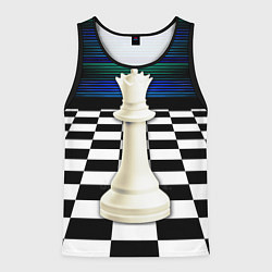 Майка-безрукавка мужская Белая королева, цвет: 3D-черный