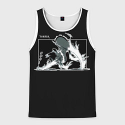 Майка-безрукавка мужская Шихоин Йоруичи неко, цвет: 3D-белый