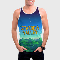 Майка-безрукавка мужская Горы Stardew Valley, цвет: 3D-белый — фото 2