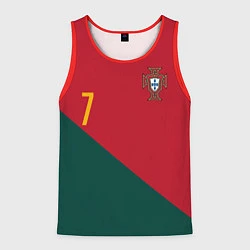 Майка-безрукавка мужская Роналду ЧМ 2022 сборная Португалии, цвет: 3D-красный