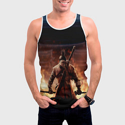 Майка-безрукавка мужская Sekiro: Shadows Die Twice, цвет: 3D-белый — фото 2